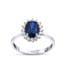 2.25 Karat Laboratuvar Pırlanta Safir Yüzük - HRD Sertifikalı