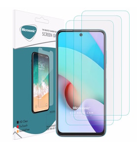 Microsonic Xiaomi Redmi 10 2022 Screen Protector Nano Glass Cam Ekran Koruyucu (3`lü Paket) (Renksiz)