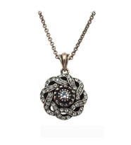 Aşina Gümüş - Divanhane Elmas Montur Kolye Swarovski Taşlı Sevgiliye Hediye