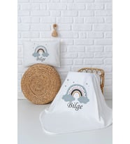 Pia Baby Premium %100 Pamuk Çift Kat Penye Battaniye ve Yastık Kılıfı Yenidoğan Kız Bebek Hediyesi 5027-10 (Ekru)