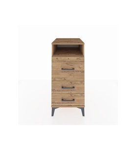 Kronos Komodin Tek Raflı 3 Çekmeceli 44x59x96 Çam-Çam