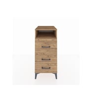 Kronos Komodin Tek Raflı 3 Çekmeceli 44x59x96 Çam-Çam