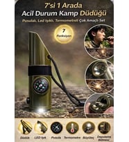 Fenerli Dereceli Pusulalı Düdük Deprem Acil Durum Düdüğü Deprem Kamp Hakem İzci Düdüğü
