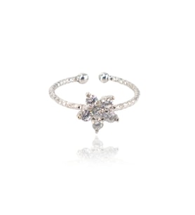Taşlı Çiçek Yüzük (ROSE GOLD)