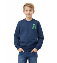 Erkek Çocuk Önü Baskılı Sweatshirt BGL-ST05234 (Petrol)