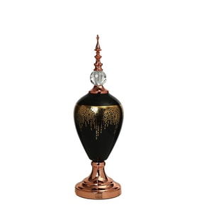Vitale Amber Bronz Kapaklı Vazo 54 cm AK.JE0012