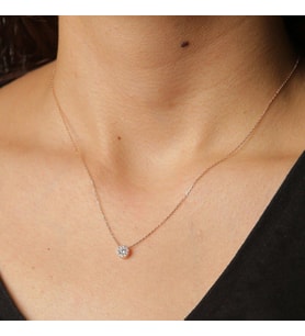 Minimal Taşlı Kolye (Altın)