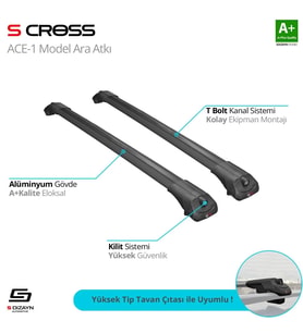 Volkswagen Golf Uyumlu 7 2014-2020 Ace-1 Model Siyah Ara Atkı A+ Kalite Parça