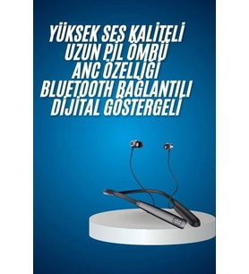 Bluetooth Kulaklık Şarj Göstergeli 100 Saat Şarj Kapasiteli Sporcu Kulaklık