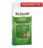 Dr.Sacchi Premium Natural Lamb&Rice Yetişkin Kedi Maması 1 kg AÇIK