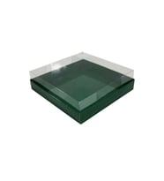 Asetat Kapaklı Karton Kutu Havlu Kutusu 20X20X5  CM (10 Adet)  Yeşil