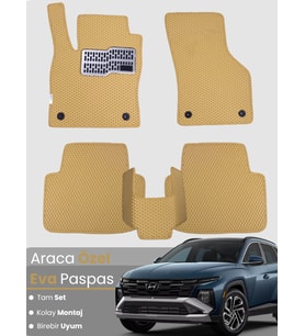 HYUNDAİ TUCSON (2020-2025) Uyumlu EVA Paspas Tam Set–Araca Özel,Kolay Montaj,Su Geçirmez