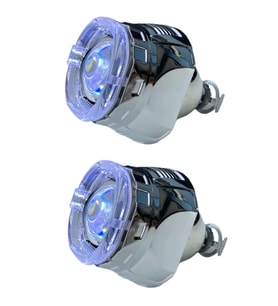 2.5 İNÇ KARE ANGELLI Bİ-XENON MERCEK BEYAZ ANGEL + BEYAZ ŞEYTAN GÖZ G261S WHİTE WHİTE