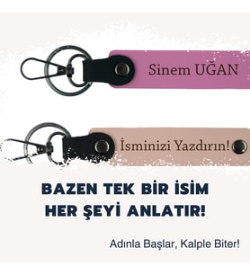 Disiplinin Simgesi Olarak Hazırlandı, Yumruk Desenli, İsme Özel Anahtarlık, Pembe-Fıstık Yeşil