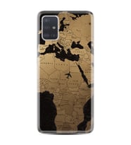 Samsung a71 A72 A73 A7 A9 2018 C7 C9 Kılıf Desenli Silikon Map Planet 1656