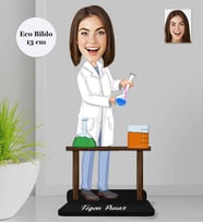 Kişiye Özel Kimyager Kadın Ahşap Eco Biblo -1