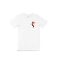 Red Kit Lucky Luke Cep Logo Tasarımlı Beyaz Tişört