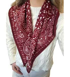 Desen Detay 65*65 Fular Beyaz