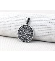 Viking Vegvisir 925 Ayar Gümüş Kolye Ucu