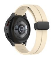 Samsung Galaxy Watch Gear S2 3 41 42 Active 2 40 44 mm Kordon Magnetli Ayarlanır (Krem)