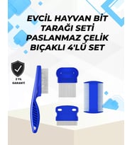 Uzun Ve Kısa Tüylü Hayvanlara Özel Bit Tarağı Ve Tüy Temizleme Seti