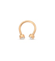 Rose Altın Taşlı Septum Piercing