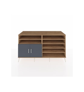 Kronos Konsol 7 Raflı 2 Kapaklı 176x59x99 Çam-Antrasit