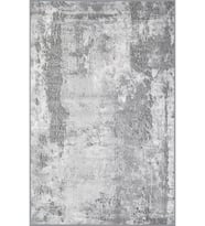 Eliana Home Baskılı, Yıkanabilir Kaymaz Taban Salon Halısı LNA1063 100x150 cm (Gri)