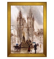 Manzara Temalı Kanvas Tablo 50 x 70 cm Gold Çerçeve