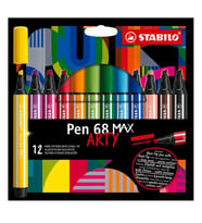 Stabilo Pen 68 MAX ARTY Keçe Uçlu Kalem 12 Renk 768/12-21