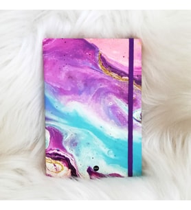 Renkli Galaxy Lastikli Defter