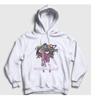 Presmono Unisex Beyaz Sun Gorillaz Kapüşonlu Sweatshirt 294040tt