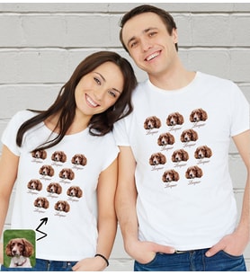 BK Gift Kişiye Özel Evcil Hayvan Tasarımlı Beyaz Tişört-10, Sevgiliye Hediye, Arkadaşa Hediye, Trend T-Shirt