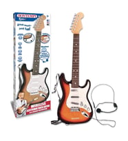 Bontempi Kafa Mikrofonlu Elektronik Rock Gitar Bluetooth Bağlantılı, 10 Demo Şarkılı ve Gerçek Metal