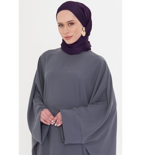 Mürdüm Düz Klasik Şal Turlu Polyester Lüx Janjan 202126_07