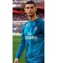 Real Madrid Cristiano Ronaldo 2017 2018 Okyanus Yeşili-turkuaz Şampiyonlar Ligi Deplasman Forması