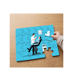Dşçideki Adam - Dentist Tasarımlı 24 Parça Ahşap Çocuk Puzzle MPK0422