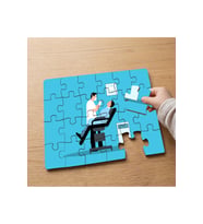 Dşçideki Adam - Dentist Tasarımlı 24 Parça Ahşap Çocuk Puzzle MPK0422
