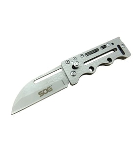 Sog Ac78 Gri Yaprak Kamp Çakı 14,5 Cm - Metal Sap, Kılıflı