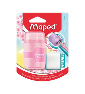 Maped Connect Pastel Renkli Çift Delikli Silgili Kalemtıraş 049230