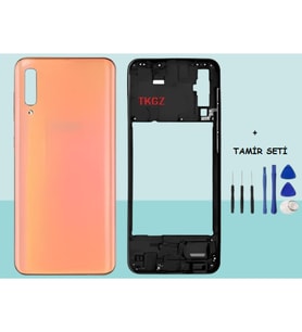 Samsung Galaxy A50 - SM-A505F FULL Kasa Arka Kapak Takım TURUNCU - TAMİR SETİ