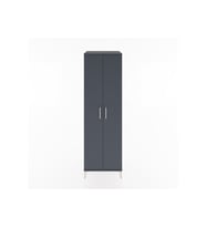 Hyperion Dolap 3 Raflı 2 Kapaklı Tek Askılı 60x44x195 Antrasit-Antrasit