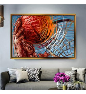 Altın Çerçeveli dekoratif tablo l1618 (Gold)