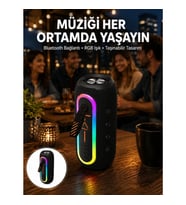 Mey İthalat® Bluetooth Hoparlör USB Şarjlı Uzun Pil Ömrü Android ve İOS Uyumlu Renkli Yeni Nesil