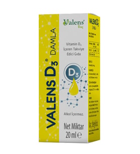 Valens D3 Vitamin D3 İçeren Takviye Edici Gıda 20 ml