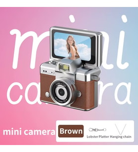 Mini Dijital Kamera – Ekranlı Taşınabilir Fotoğraf ve Video Kamerası, Zincir Askılı Retro Tasarım, Retro Görünümlü Mini Kamera – Şarjlı Kompakt Video ve Fotoğraf Kamerası