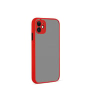 Newface Apple iPhone 12 Kılıf Montreal Silikon Kapak - Kırmızı
