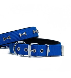 Doggie Konfor Dokuma Kemikli Boyun Tasması Royal Blue 2.5*42-50 cm (DSBT-2562 L)