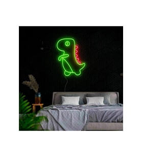 Dinozor Figürlü Neon Tabela