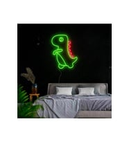 Dinozor Figürlü Neon Tabela